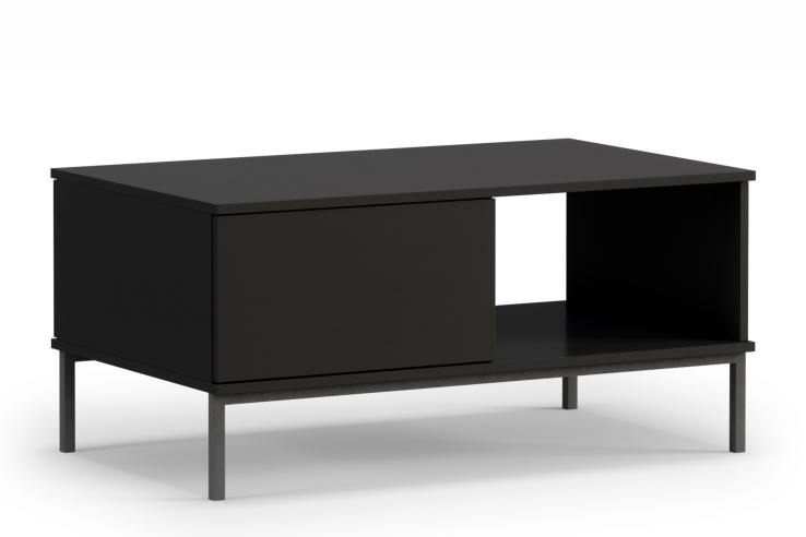 Couchtisch ERISTO mit Schublade - schwarz